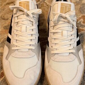 Tom Ford White and Black Sneakers Sz 12 Msde in Italy